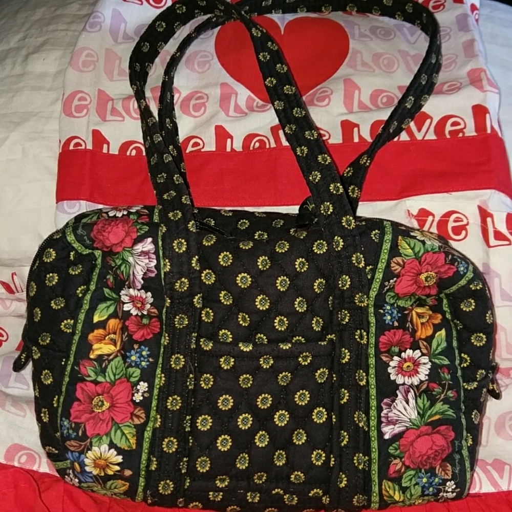 Vera Bradley Quilted Flower Small Satchel